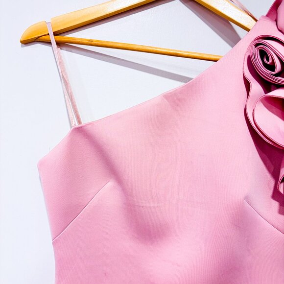 ELIZA J Pink one shoulder floral dress | Feminine party | Size 8 - Picture 3 of 8